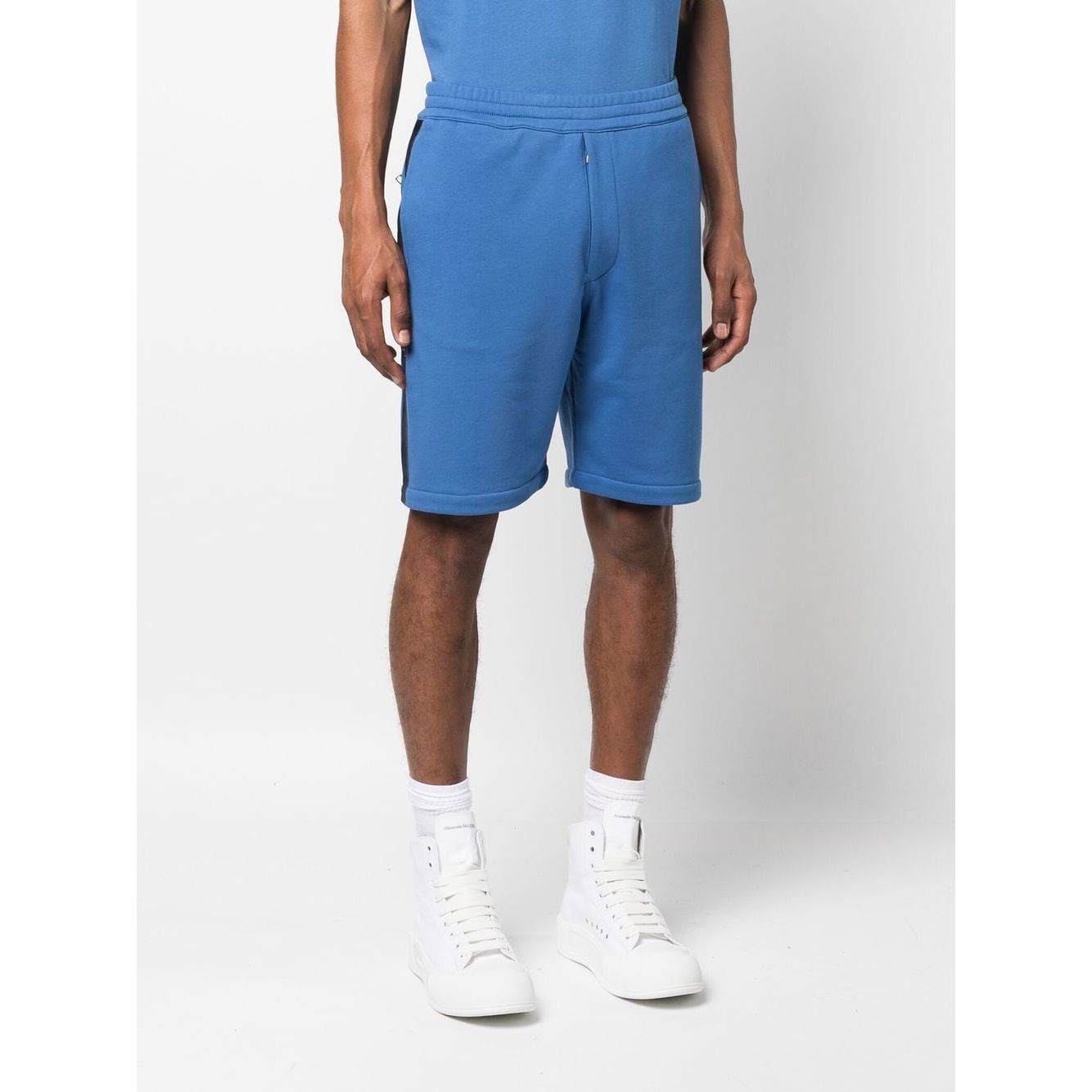 Alexander McQueen logo-tape jersey shorts Short trousers