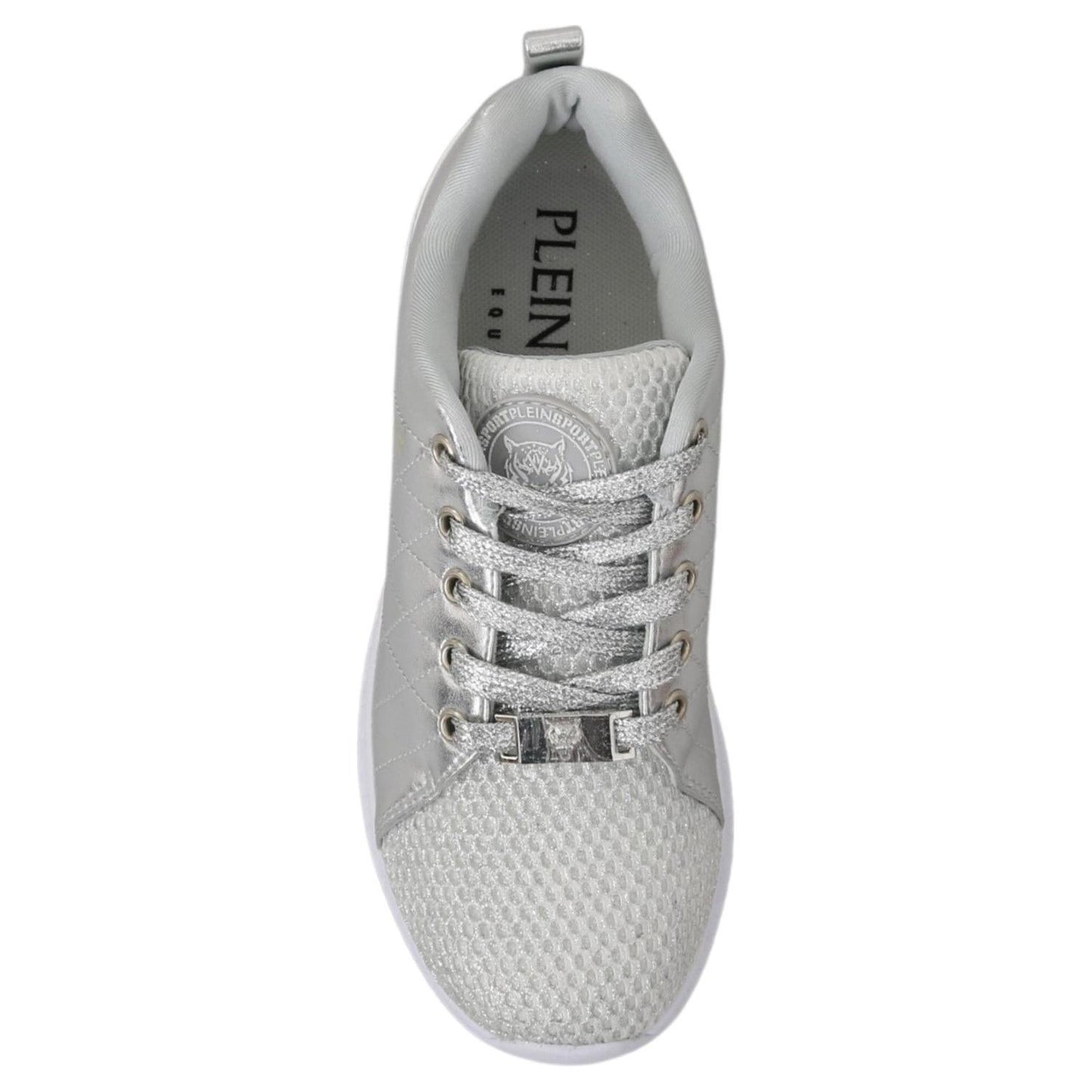 Philipp Plein Gisella Silver Polyester Sneakers Shoes LA7174-37