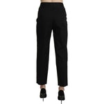 BENCIVENGA Black High Waist Straight Cropped Dress Pants PAN71323-44