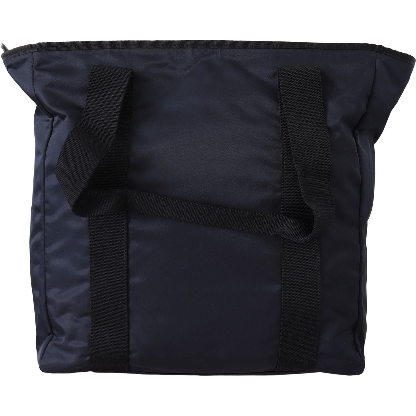 Versace Elegant Blue Nylon Tote Bag 8053850331093