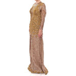 Lanre Da Silva Ajayi GOLD Long Lace Maxi Crystal Dress GSS10136-1