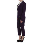 BENCIVENGA Purple Striped Stretch Coat Blazer Pants Suit SIG30887-48