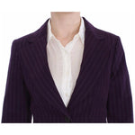 BENCIVENGA Purple Striped Stretch Coat Blazer Pants Suit SIG30887-48