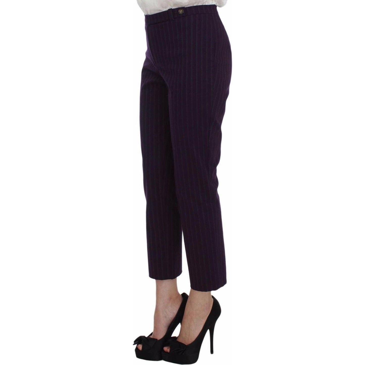 BENCIVENGA Purple Striped Stretch Coat Blazer Pants Suit SIG30887-48