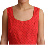 Dolce & Gabbana Red Polka Dotted Cotton A-Line Dress DR2759-42
