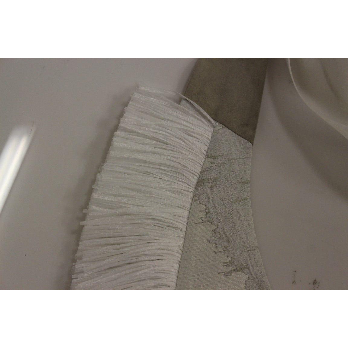 Arzu Kaprol White Lashes Open Back Vest Jacket GSS10321-2