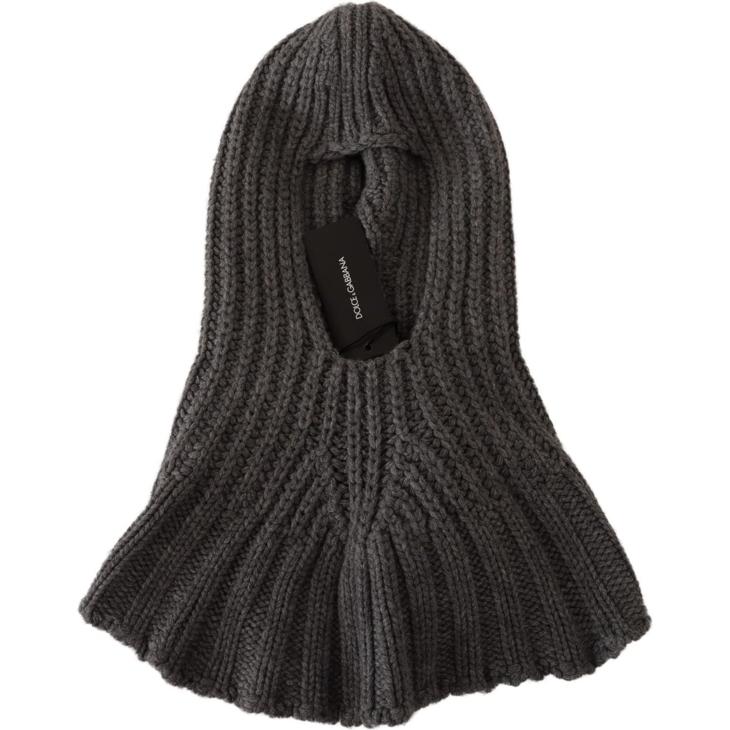Dolce & Gabbana Gray 100% Cashmere Knitted Wrap One Size Scarf MS2321