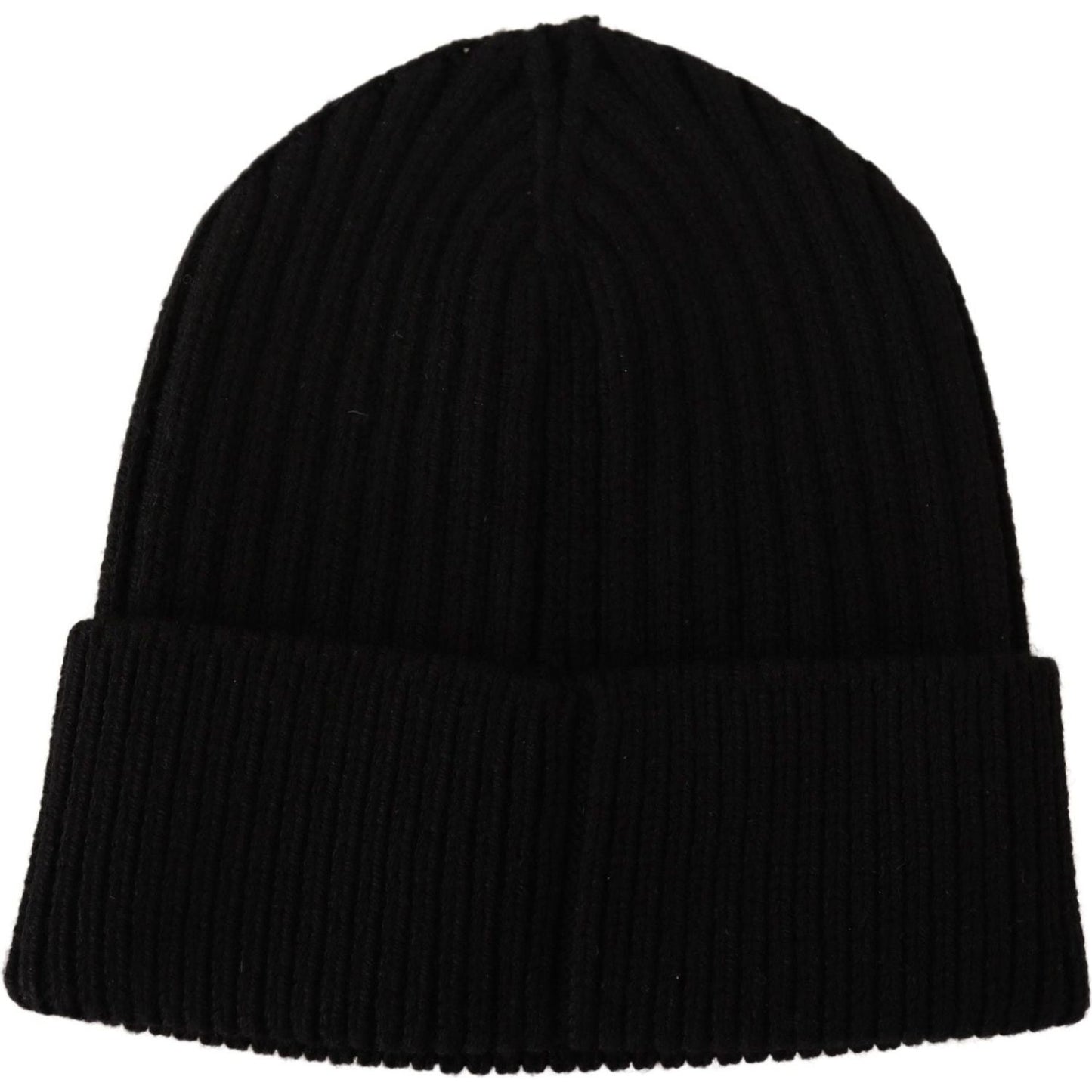 Dolce & Gabbana Black Wool Knit Women Winter Hat Beanie Hat