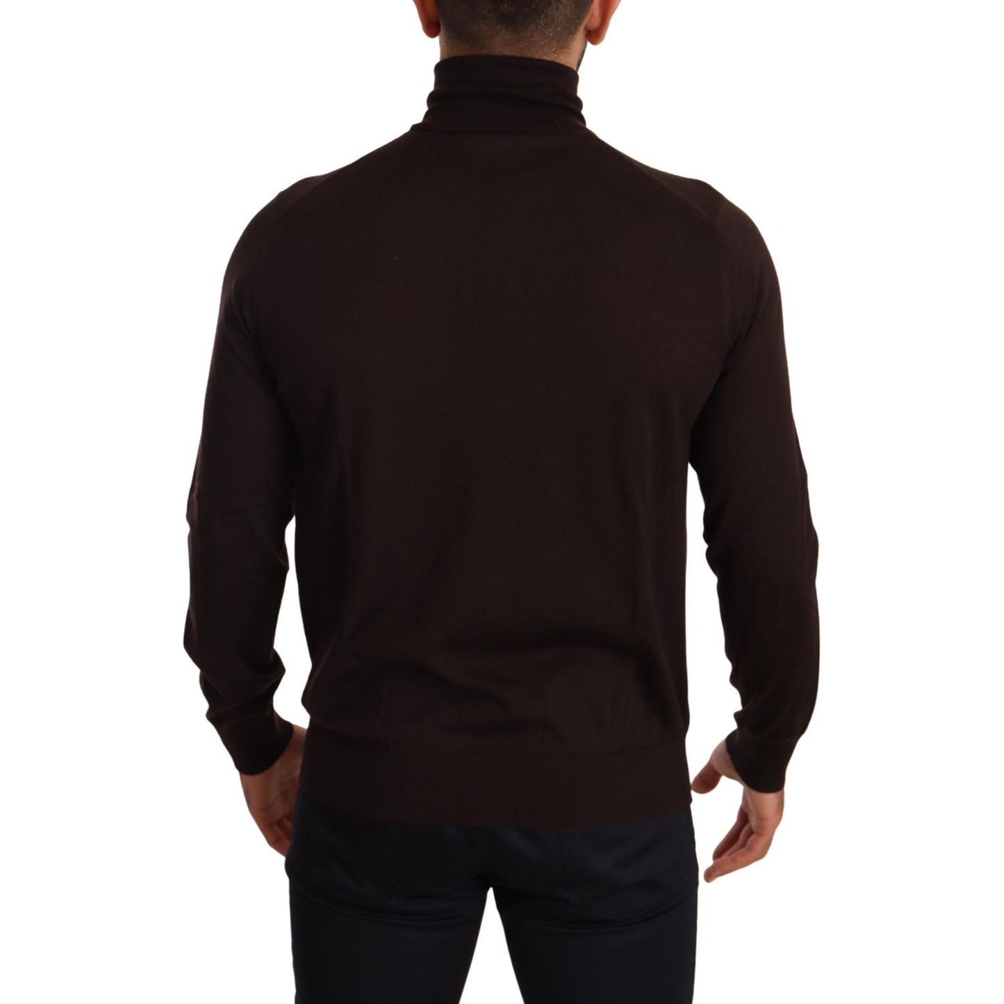Dolce & Gabbana Brown Cashmere Turtleneck Pullover Sweater TSH6593 -46