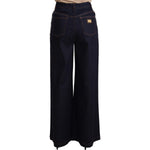 Dolce & Gabbana Dark Blue Crystal Embellished Flare Jeans PAN72287 - 46