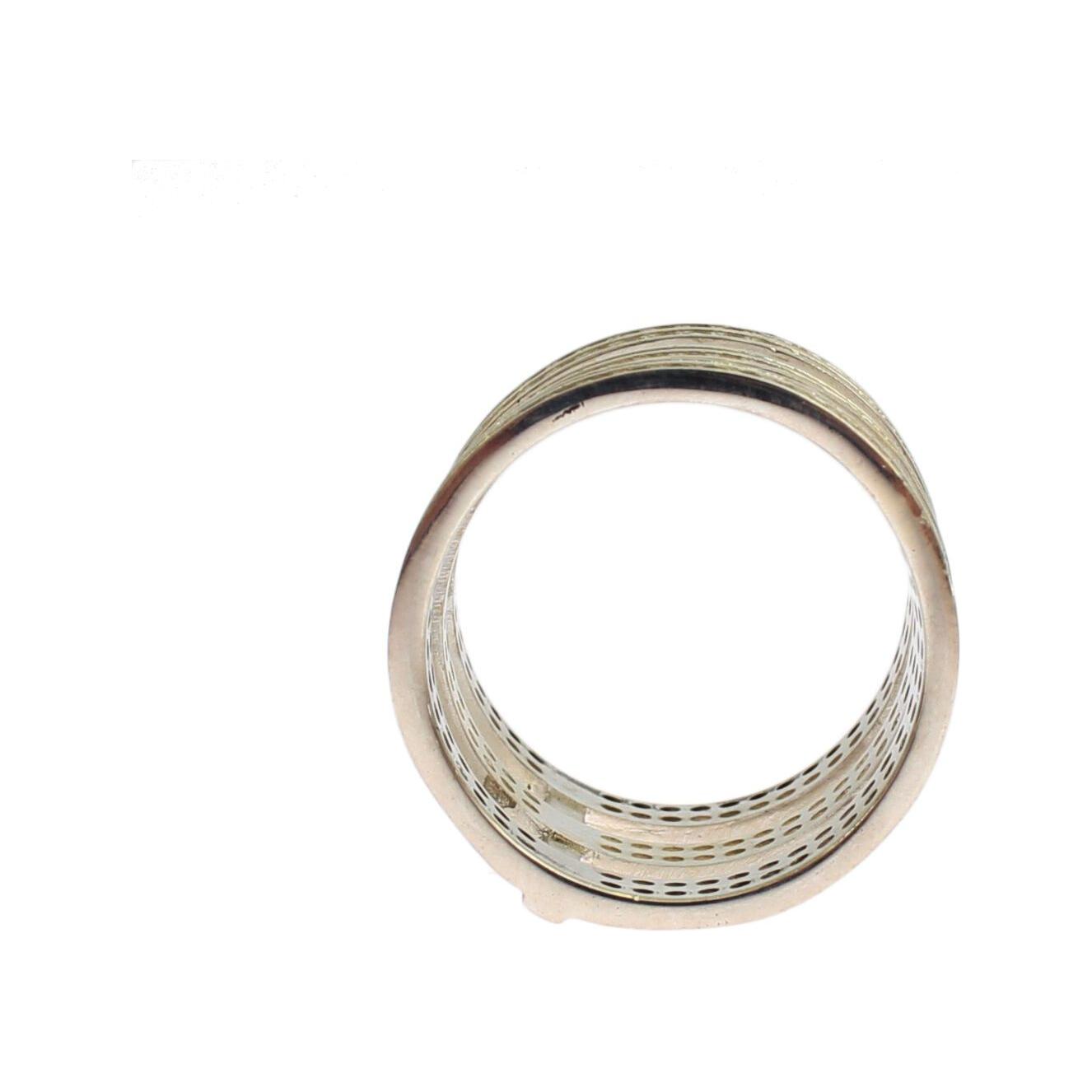 Nialaya Authentic Womens Clear CZ 925 Sterling Silver Ring SIG19073-49
