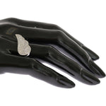 Nialaya Silver Womens Wing Clear CZ 925 Silver Ring SMY11066-US6,5