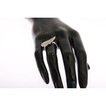 Nialaya Silver Womens Wing Clear CZ 925 Silver Ring SMY11066-US6,5