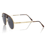 Frankie Morello Brown Metallic Sunglass for Men FR-22126