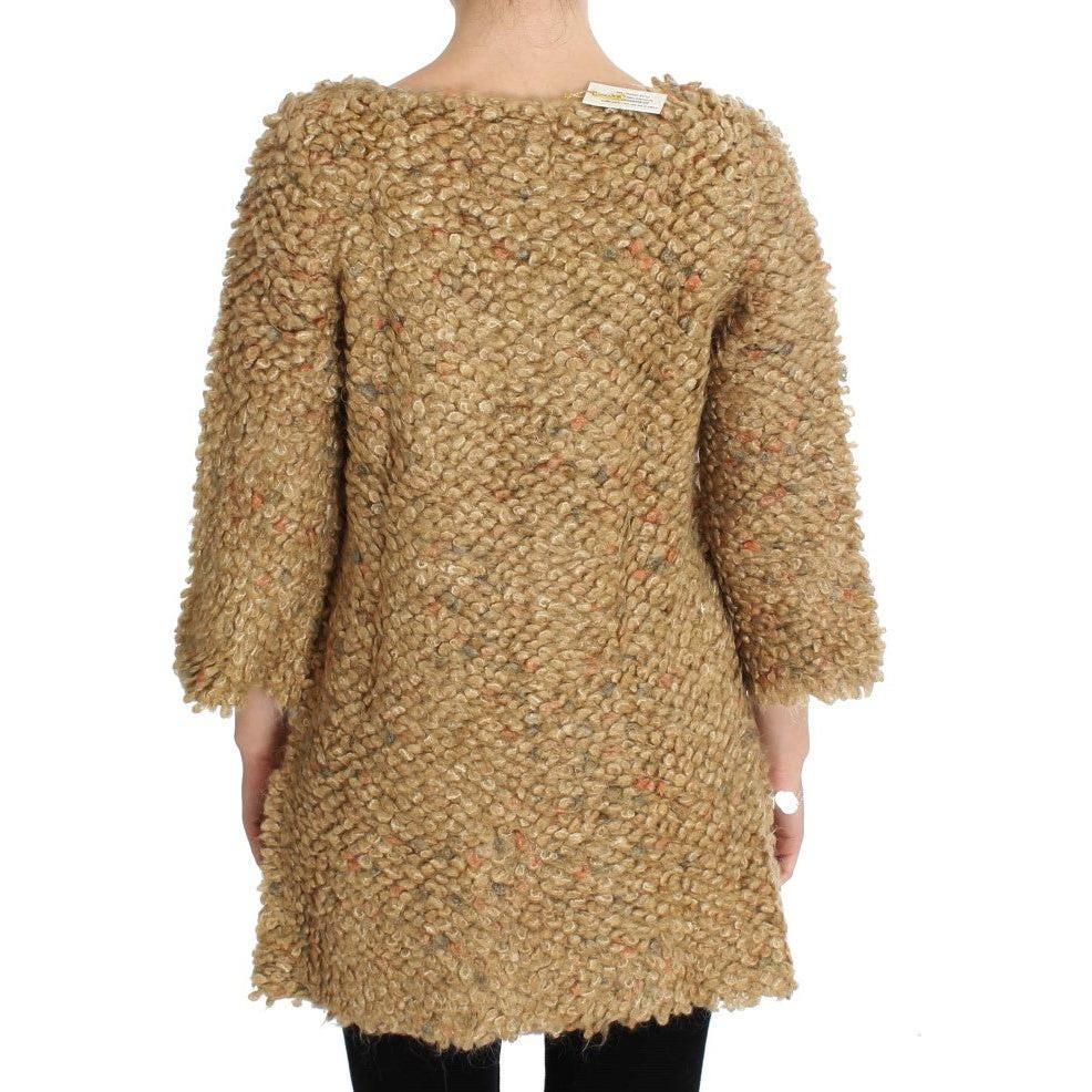 PINK MEMORIES Beige Wool Blend Cape Sweater SIG30270-1