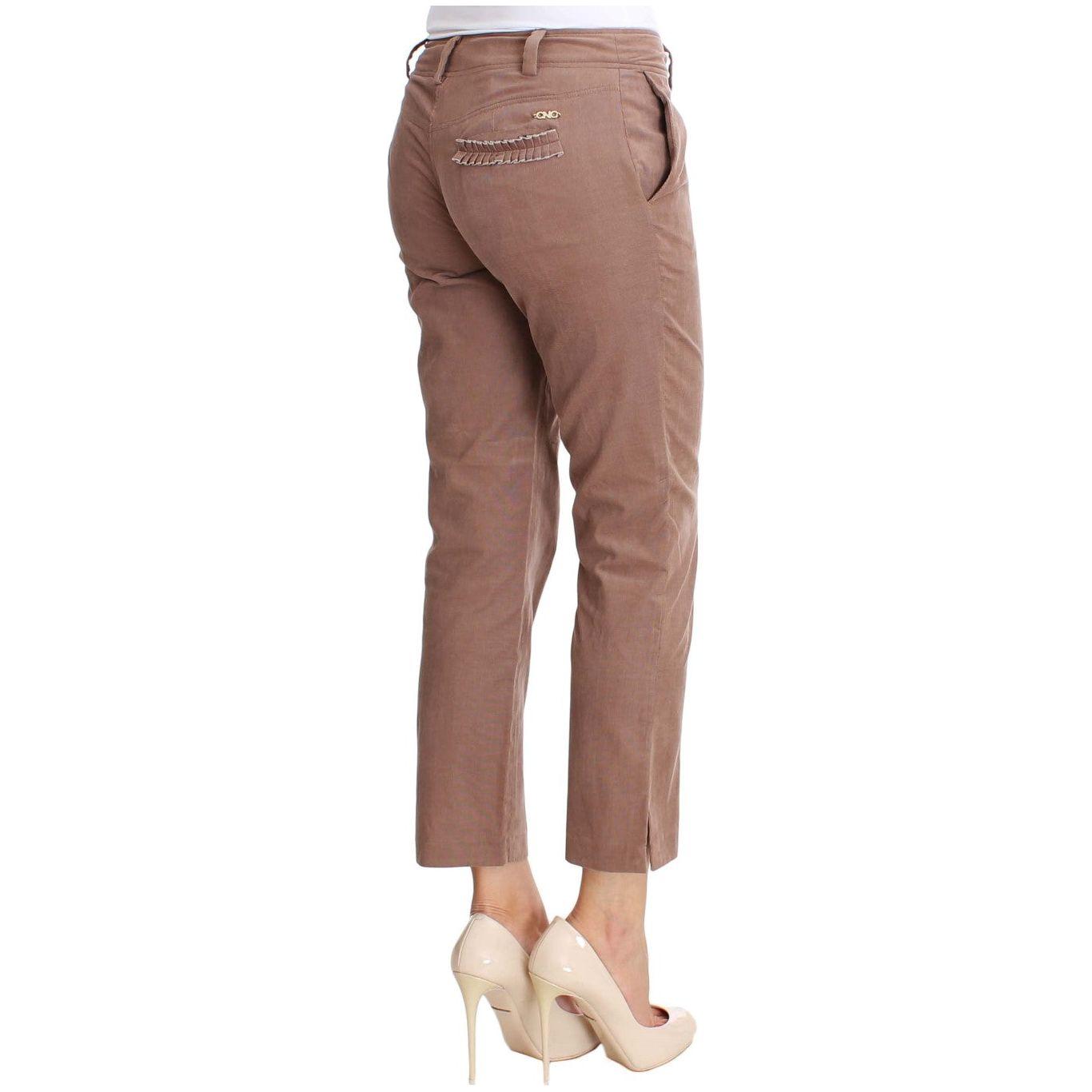 Costume National Brown Cropped Corduroys Pants SIG30160-2