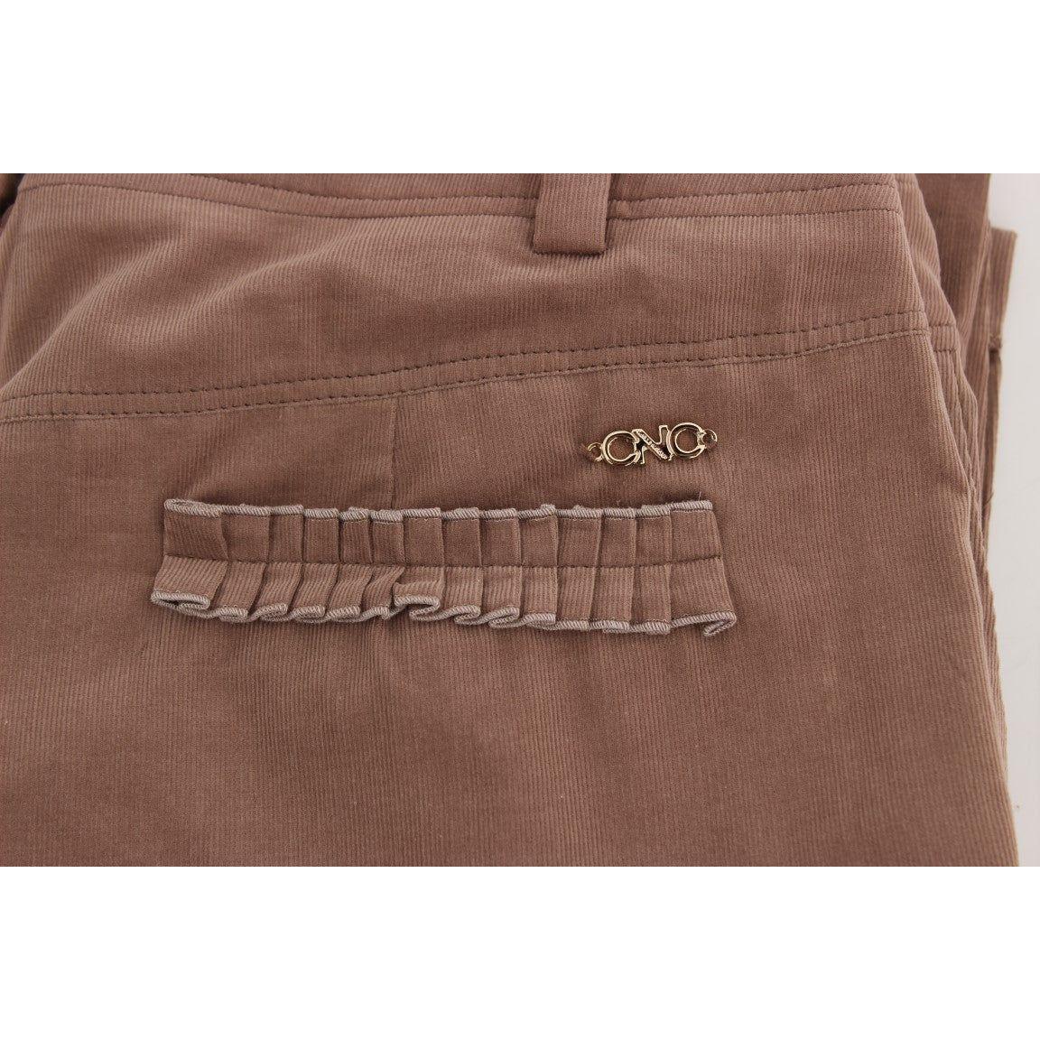 Costume National Brown Cropped Corduroys Pants SIG30160-2