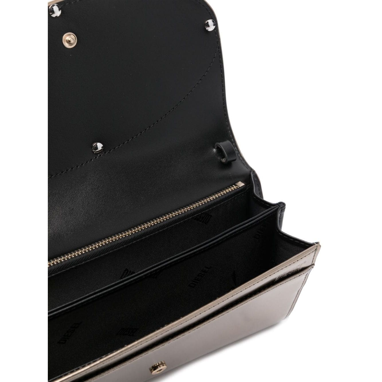 Diesel 1Dr leather wallet-on-chain Clutches
