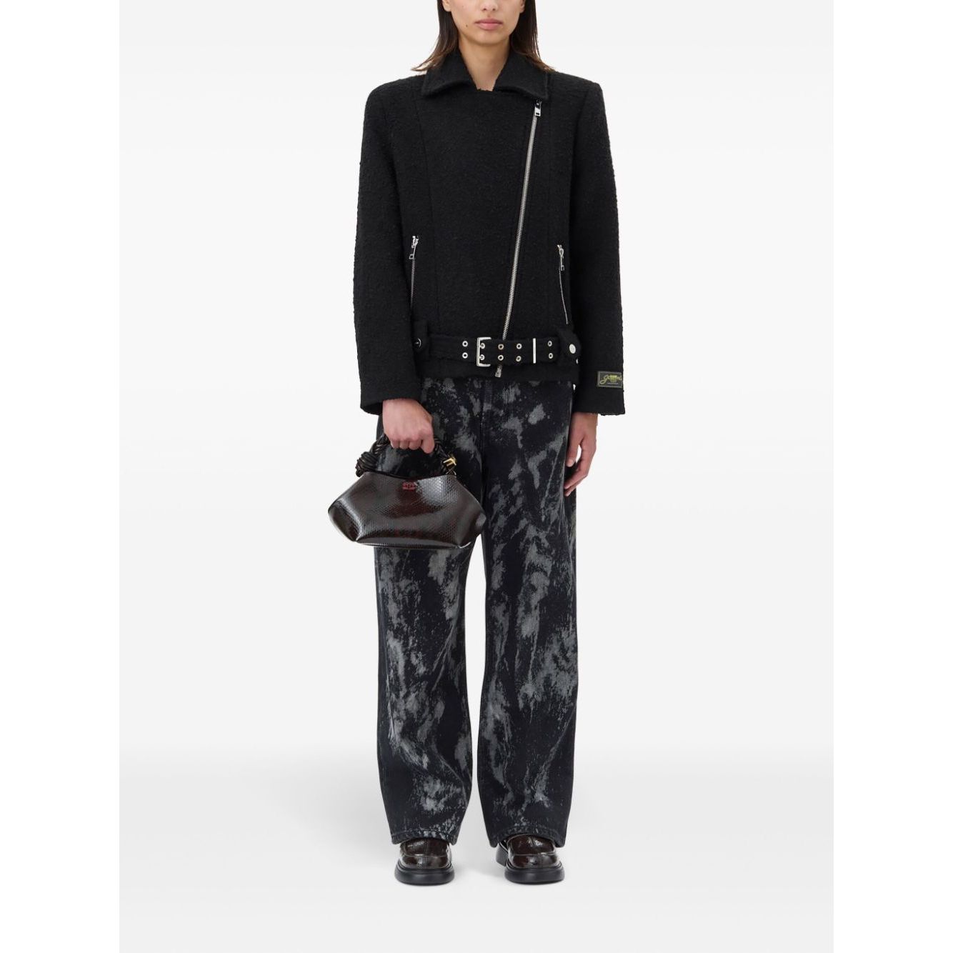 Ganni Textured Boucle Wool Jacket