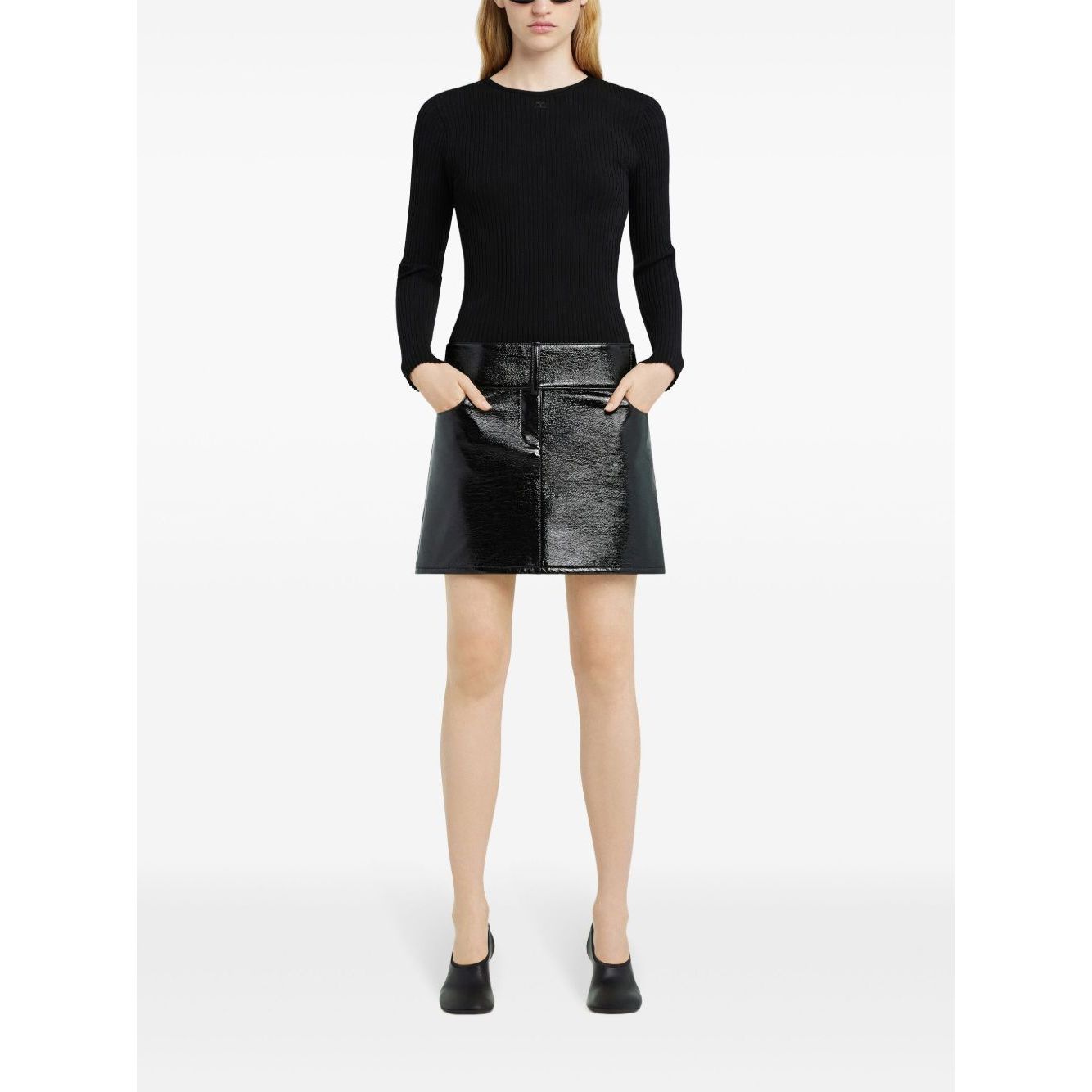 Courreges Pre Courrèges belted mini skirt Skirts