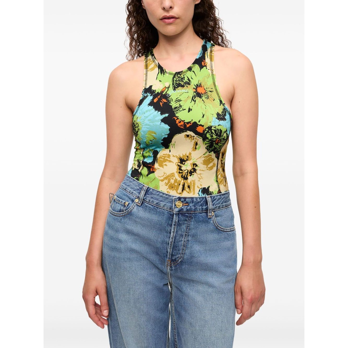 Ganni floral-print Bodysuit Topwear