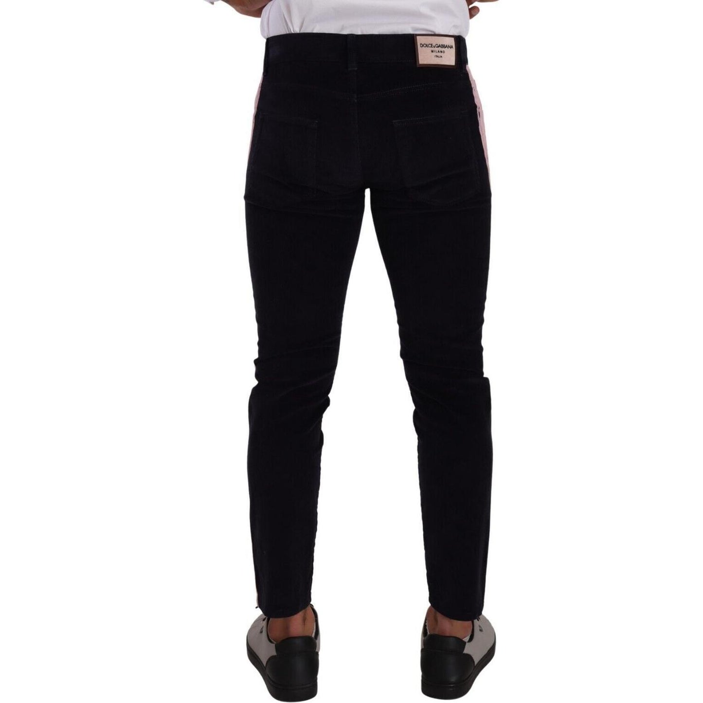 Dolce & Gabbana Blue Corduroy Cotton Stretch Skinny Jeans PAN72735 - 48