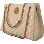 Versace Elegant Quilted Nappa Leather Tote 8054712069000