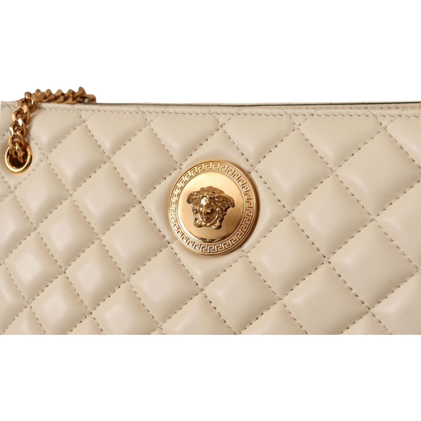 Versace Elegant Quilted Nappa Leather Tote 8054712069000