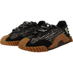 Dolce & Gabbana Black White Fabric Lace Up NS1 Sneakers MV4439- 39