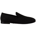 Dolce & Gabbana Black Jacquard Slippers Flats Loafers Shoes MV4476 - 40