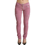 Acht Pink Cotton Low Waist Skinny Denim Cargo Jeans PAN71247 - 40