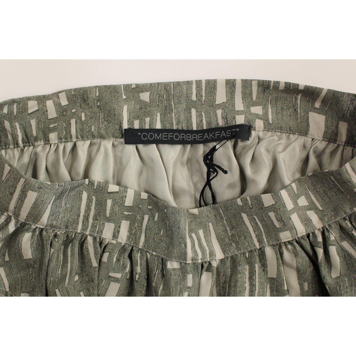 Comeforbreakfast Gray Mini Short A-Line Skirt MOM10053-2