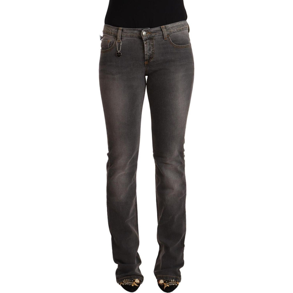 Costume National Gray Washed Low Waist Straight Denim Jeans PAN72219 - 28