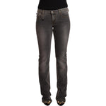 Costume National Gray Washed Low Waist Straight Denim Jeans PAN72219 - 28