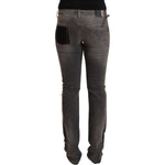 Costume National Gray Washed Low Waist Straight Denim Jeans PAN72219 - 28