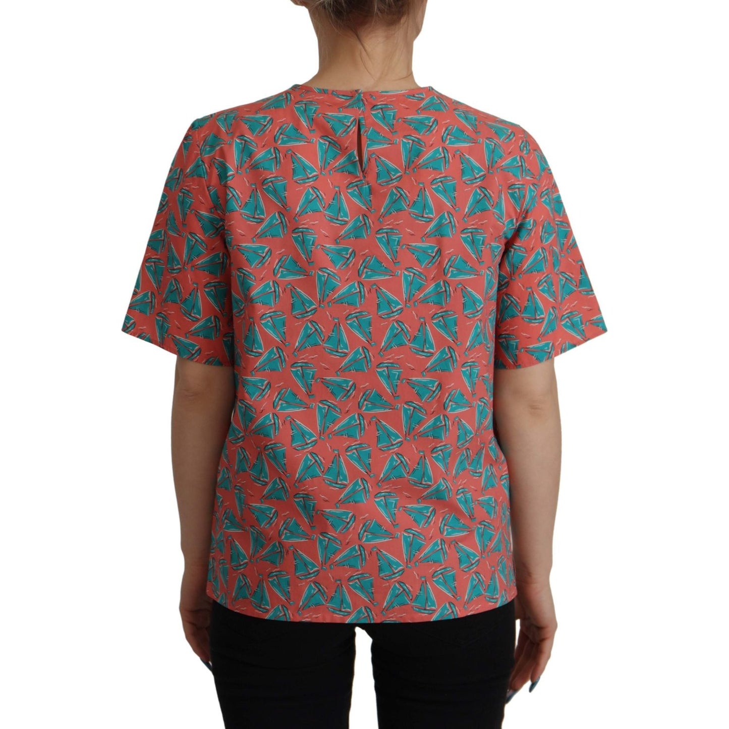 Dolce & Gabbana Pink Sail Boat Print Cotton T-shirt