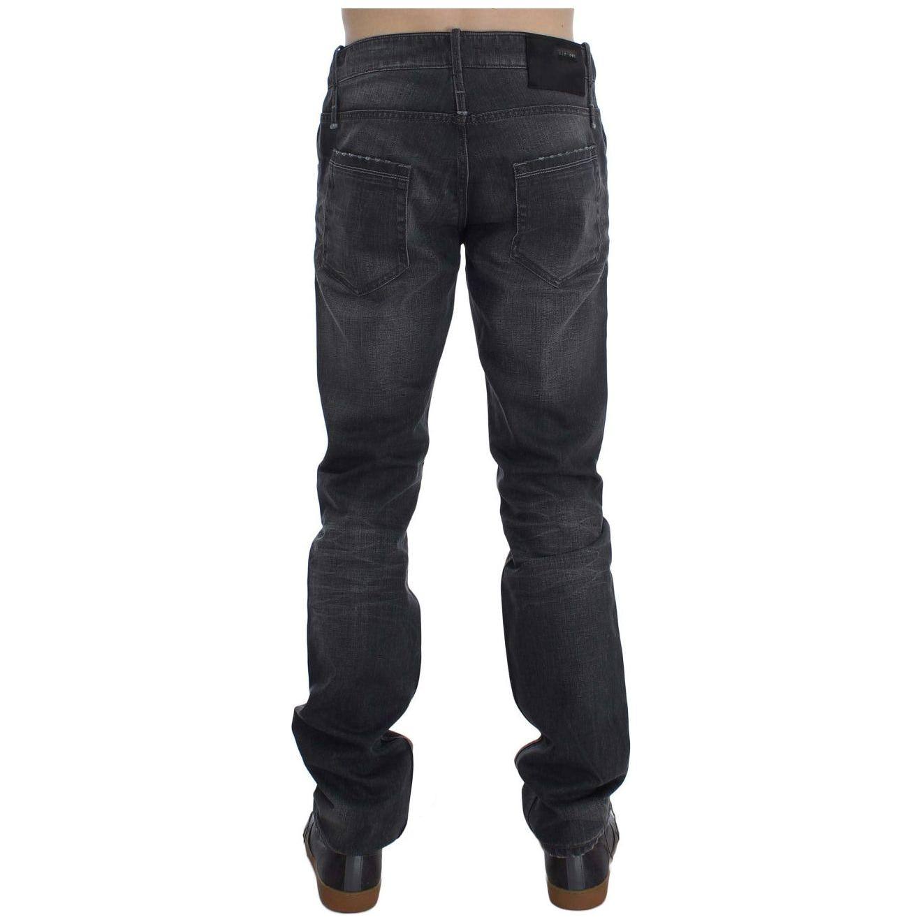 Acht Gray Cotton Regular Low Fit Jeans SIG30455-1