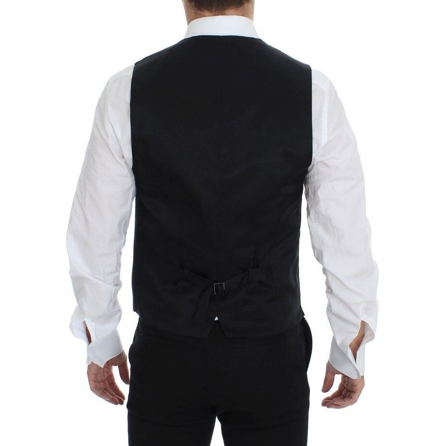 Dolce & Gabbana Gray Wool Formal Dress Vest Gilet Weste GSS12050-1