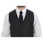 Dolce & Gabbana Gray Wool Formal Dress Vest Gilet Weste GSS12050-1