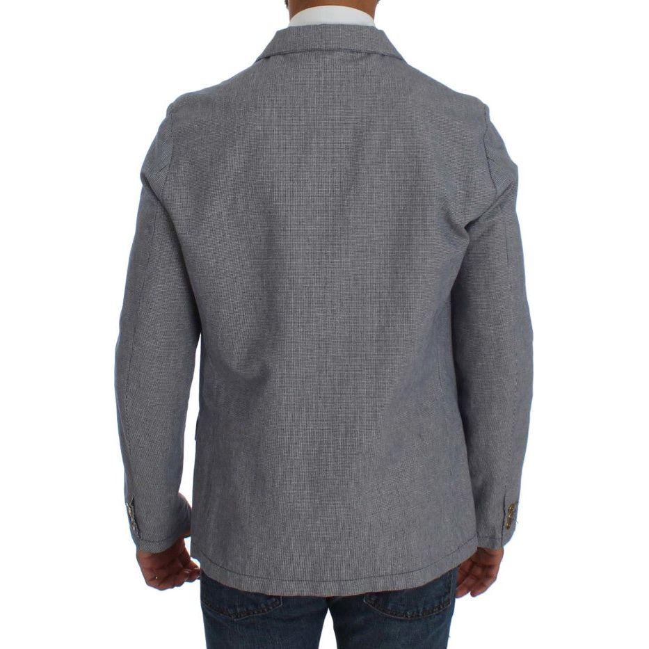 Master Coat Blue Double Breasted Regular Fit Blazer SIG31073-1