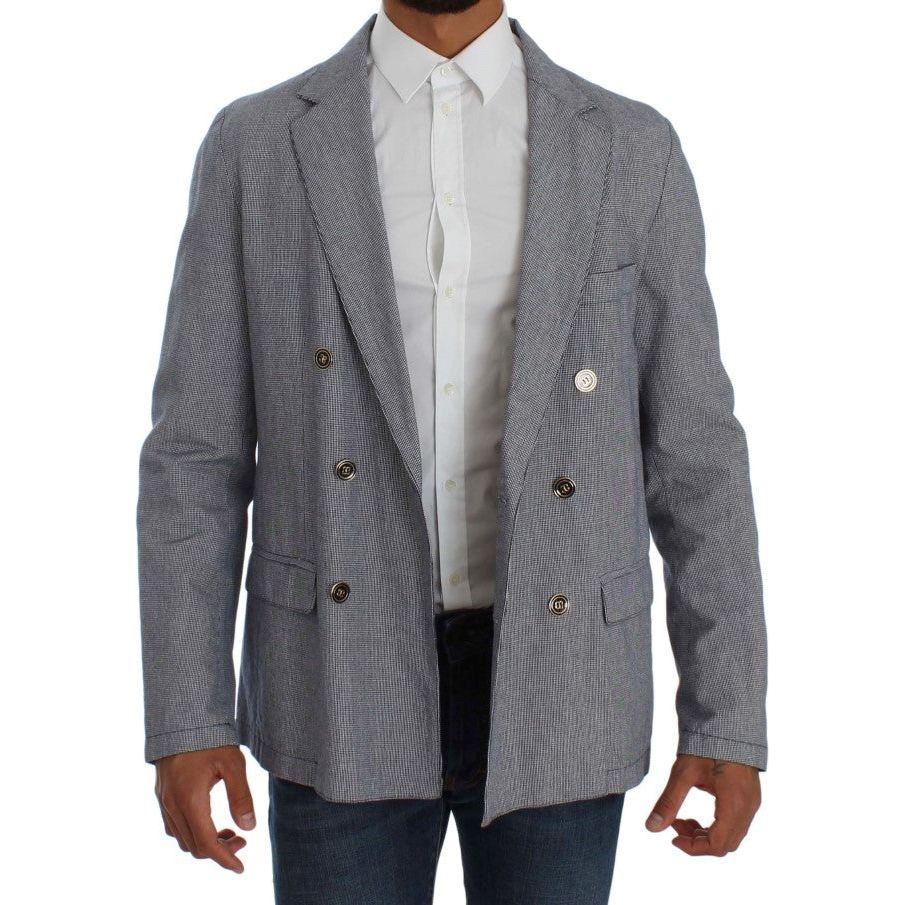 Master Coat Blue Double Breasted Regular Fit Blazer SIG31073-1