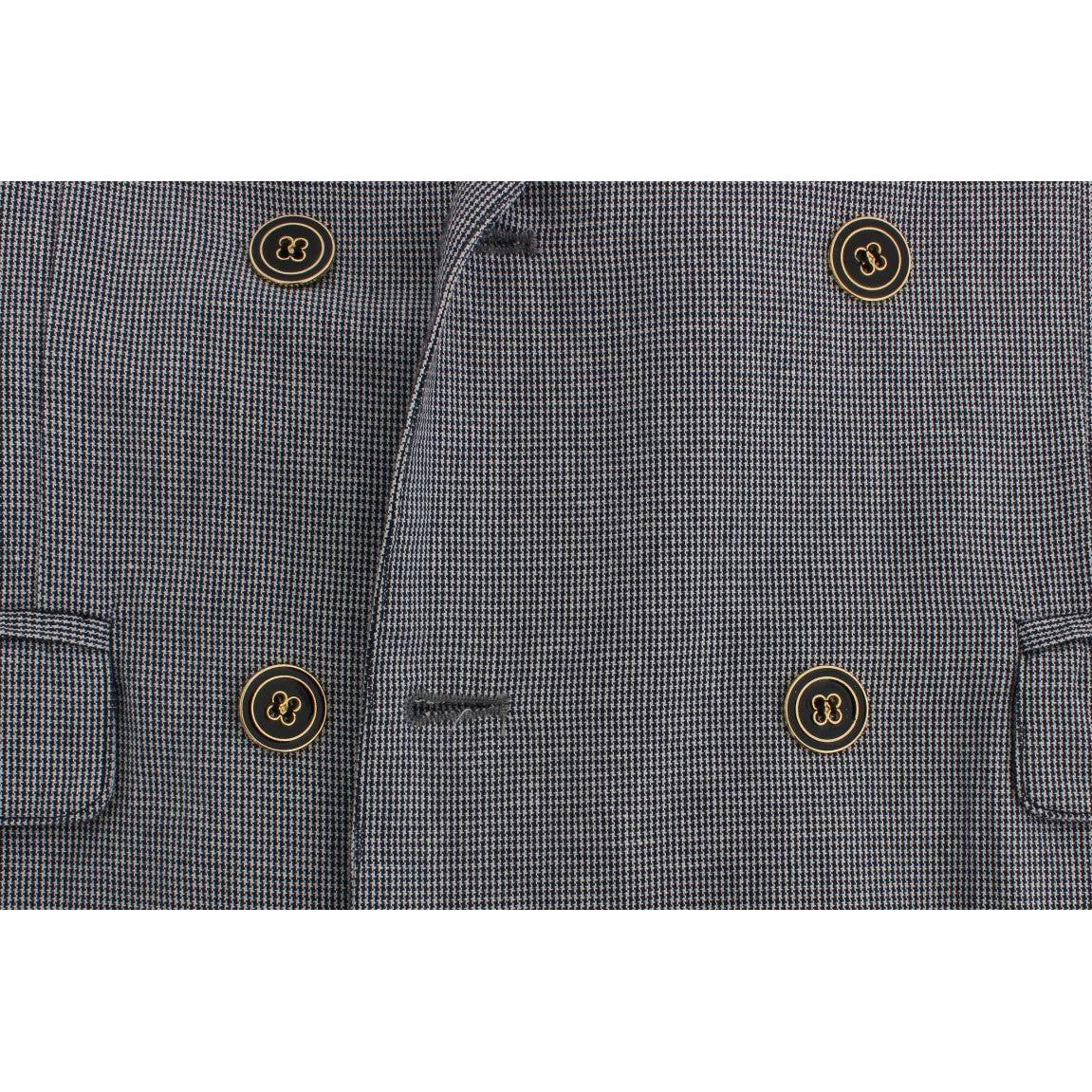 Master Coat Blue Double Breasted Regular Fit Blazer SIG31073-1