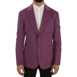 Dolce & Gabbana Purple Cashmere Slim Fit Blazer Jacket SIG50054-1