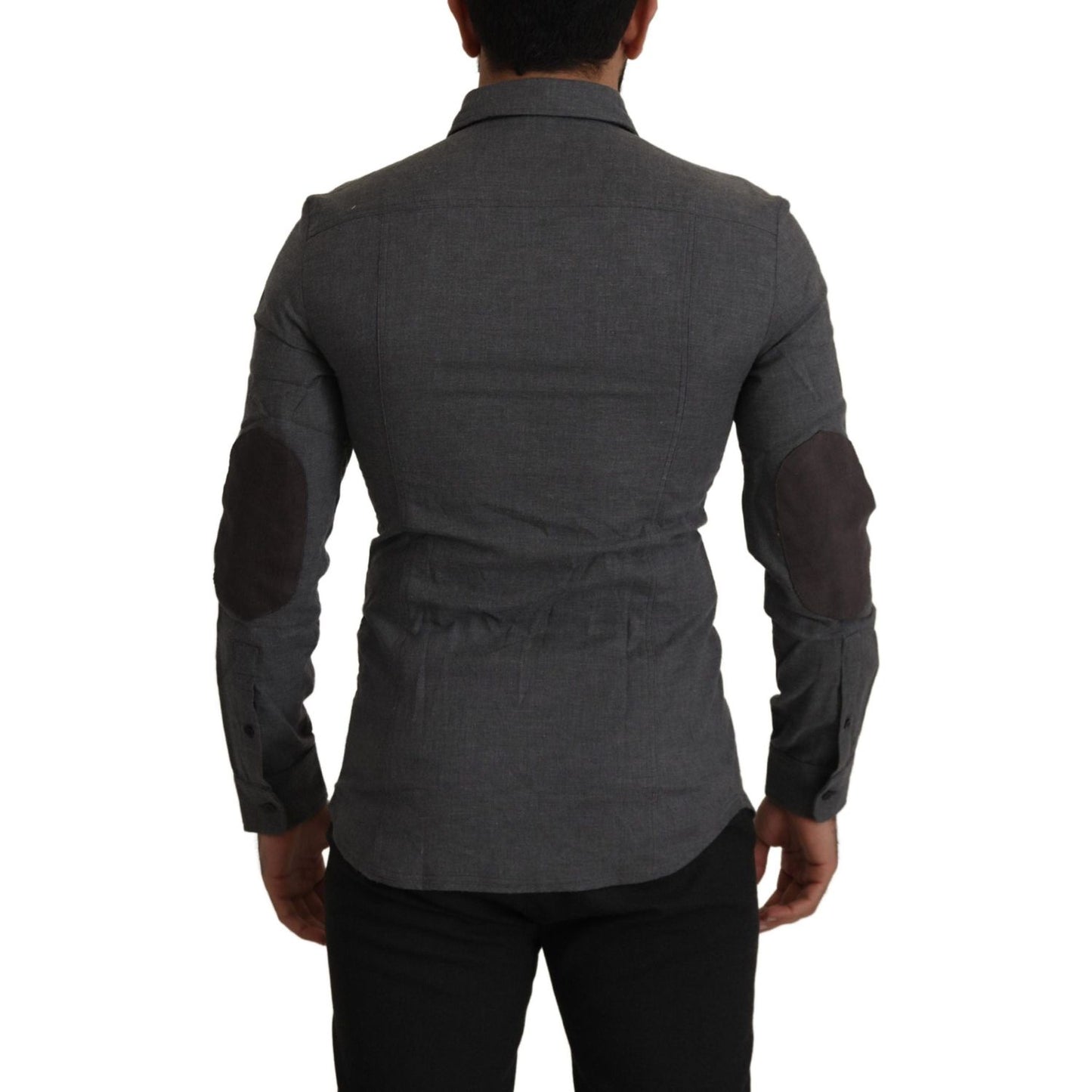 Costume National Dark Gray Cotton Casual Mens Shirt TSH8281- 44