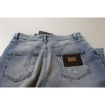 Dolce & Gabbana Blue Washed High Waist Cropped Denim Jeans PAN73105- 44