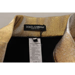 Dolce & Gabbana Gold Cotton Blend Glittered Hot Shorts SKI1846 -38
