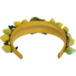 Dolce & Gabbana Yellow Lemons Sicily Crystal Diadem Tiara Headband SMY184