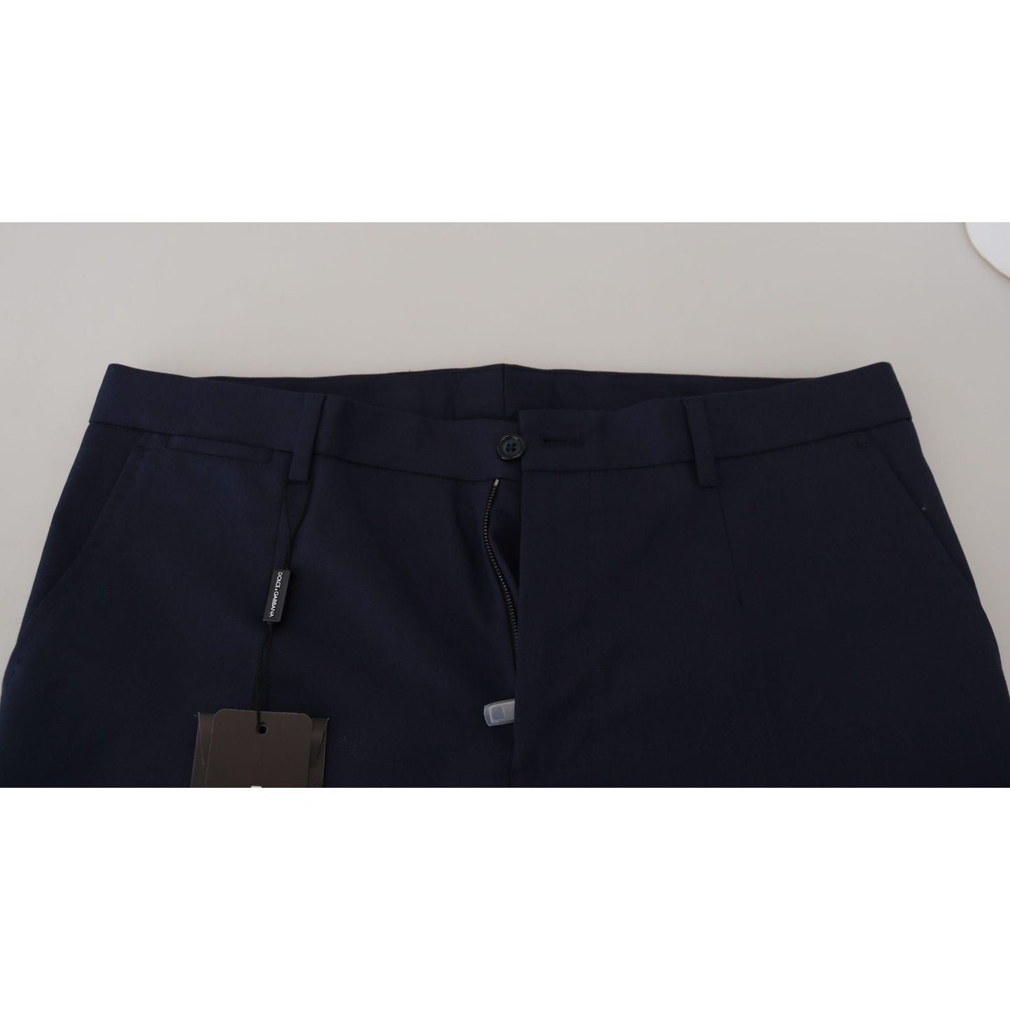 Dolce & Gabbana Blue Linen Cotton Slim Trousers Chinos Pants PAN73341- 52
