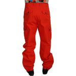 Dolce & Gabbana Red Cargo Men Trousers Cotton Pants PAN74386 - 48