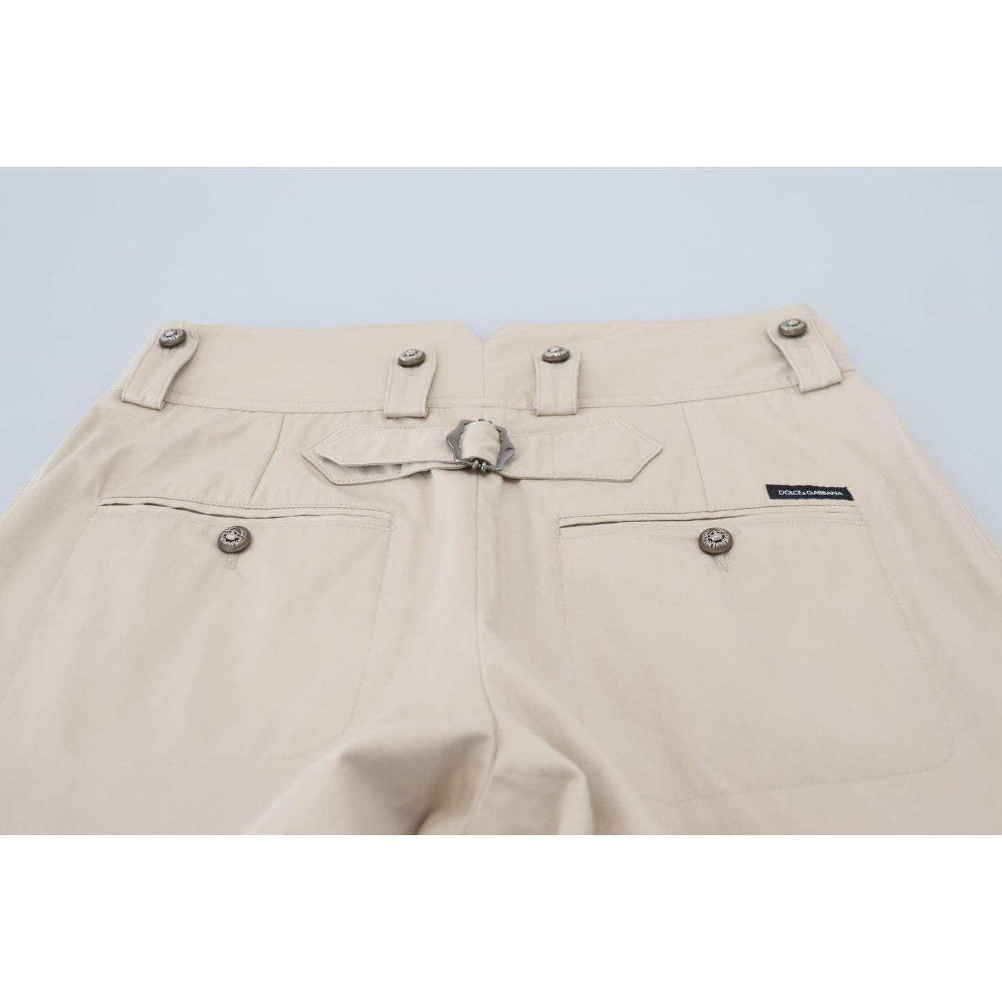 Dolce & Gabbana Beige Cotton Women Cargo Pants Dolce & Gabbana
